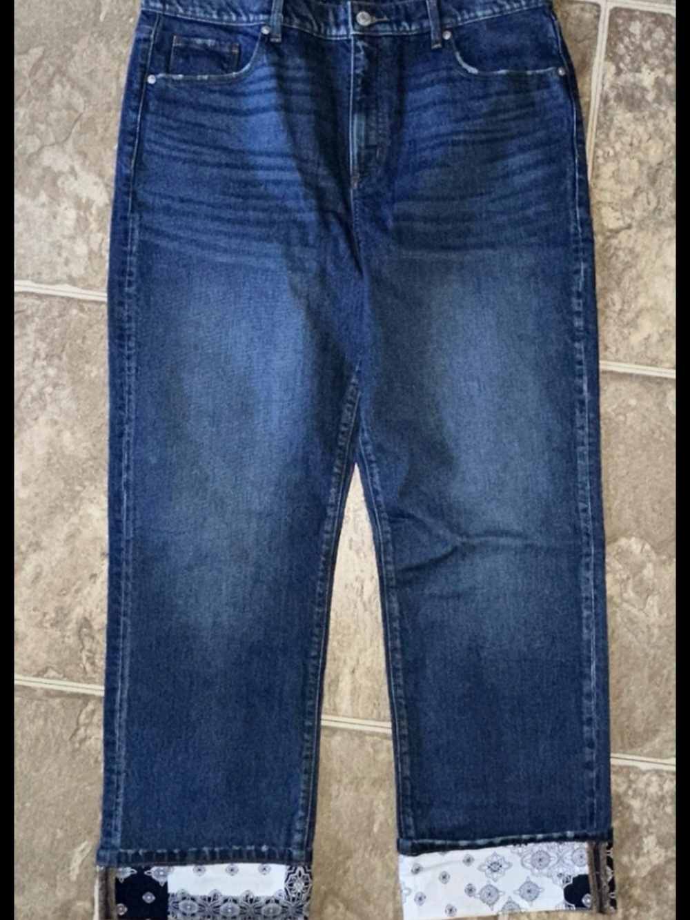 LOFT Blue Wash Relaxed Boyfriend Jeans